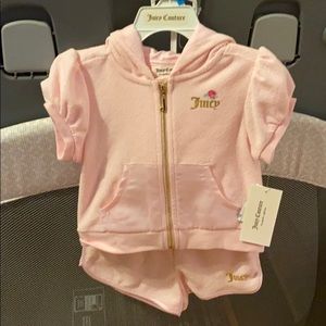 Juicy Couture Shorts and Hoodie set